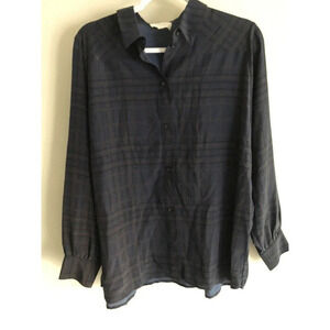 Billy Reid Womens Size Medium Long Sleeve Silk Blouse